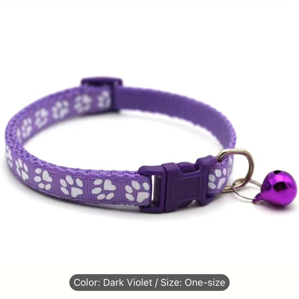 Adjustable purple pet collar